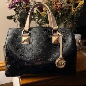 Michael Kors Black and Tan Women's Bag